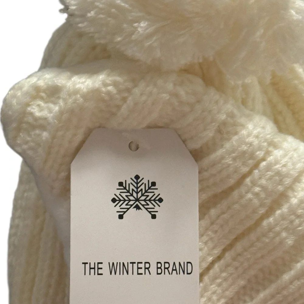 The Winter Company Signature Beanie Mask Set Cream Rib Knit One Size NWT 3/$15 ✨